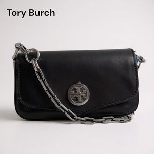 TORY BURCH new black textured leather mini bag clutch NEW TAG Mother’s Day gift